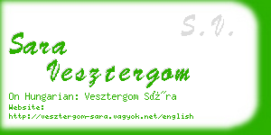 sara vesztergom business card